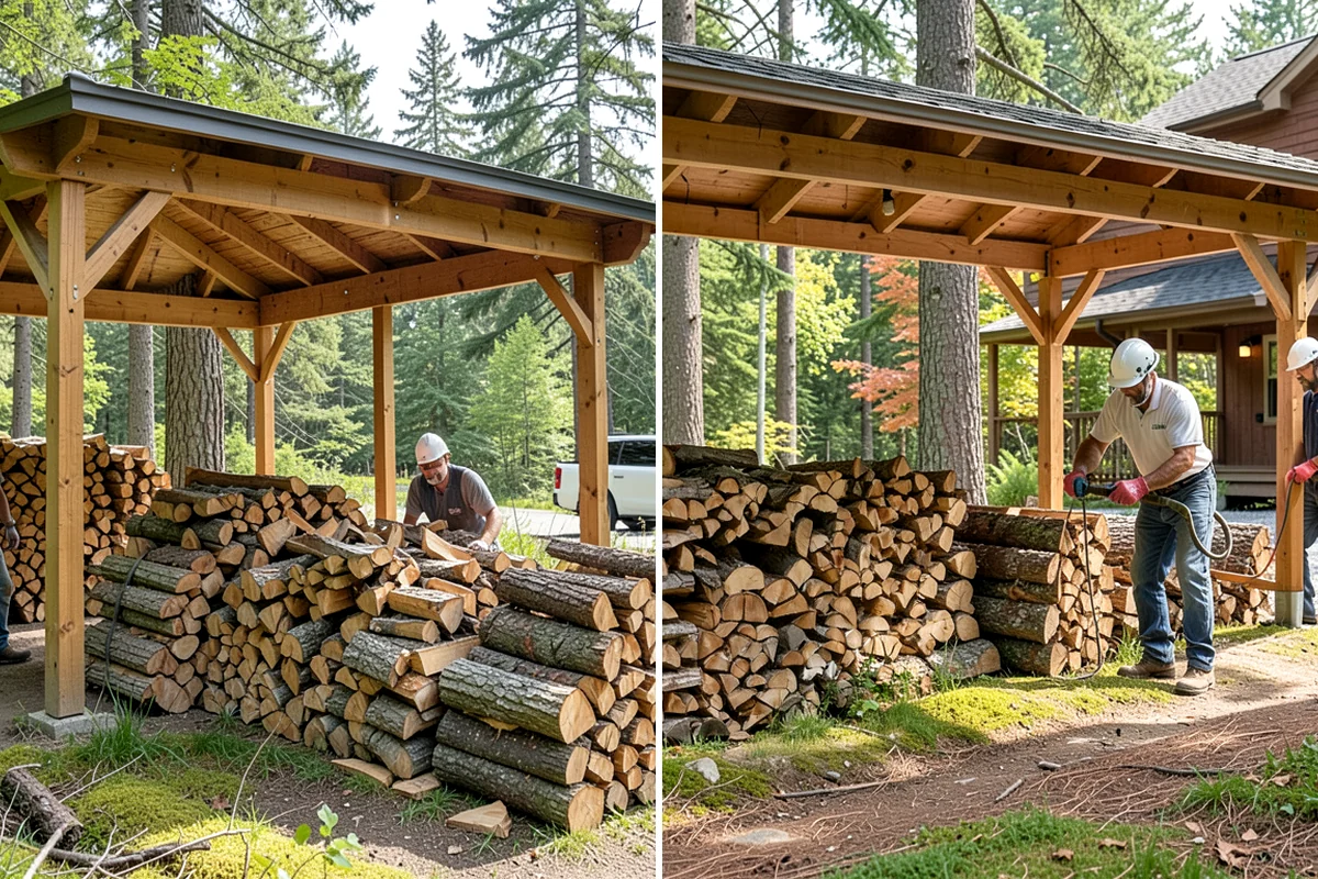 Hotel Firewood in Hunts Point, King County, WA - Identify each fireplace and fire feature on-site
