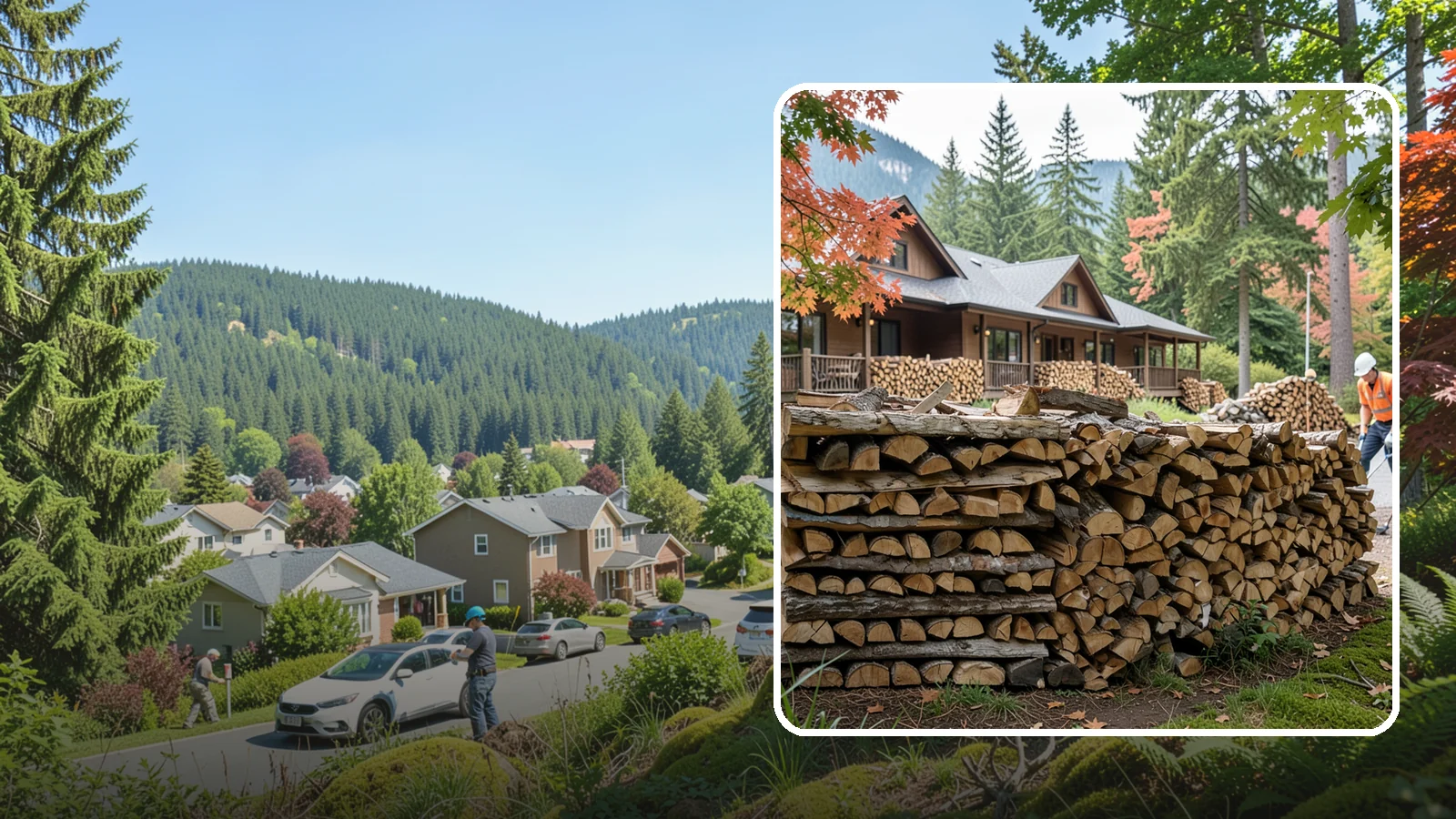 Hotel Firewood in Index, Snohomish County, WA - We keep Pacific Northwest hotels stocked with seasoned firewood for lobby fireplaces, patios, and guest fire features.