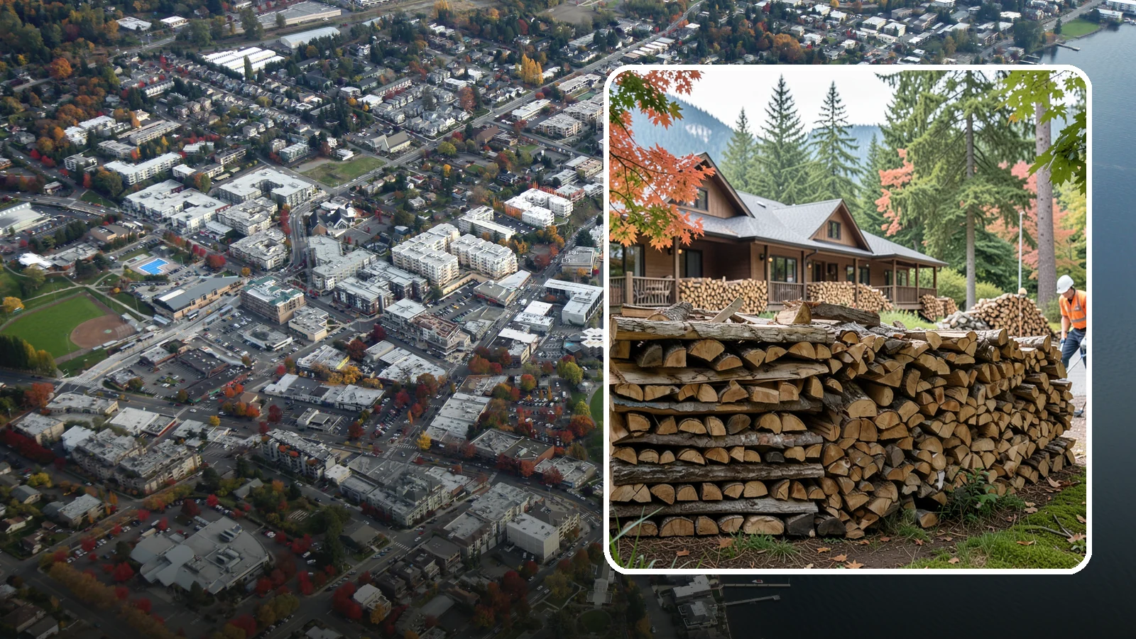 Hotel Firewood in Kirkland, King County, WA - We keep Pacific Northwest hotels stocked with seasoned firewood for lobby fireplaces, patios, and guest fire features.