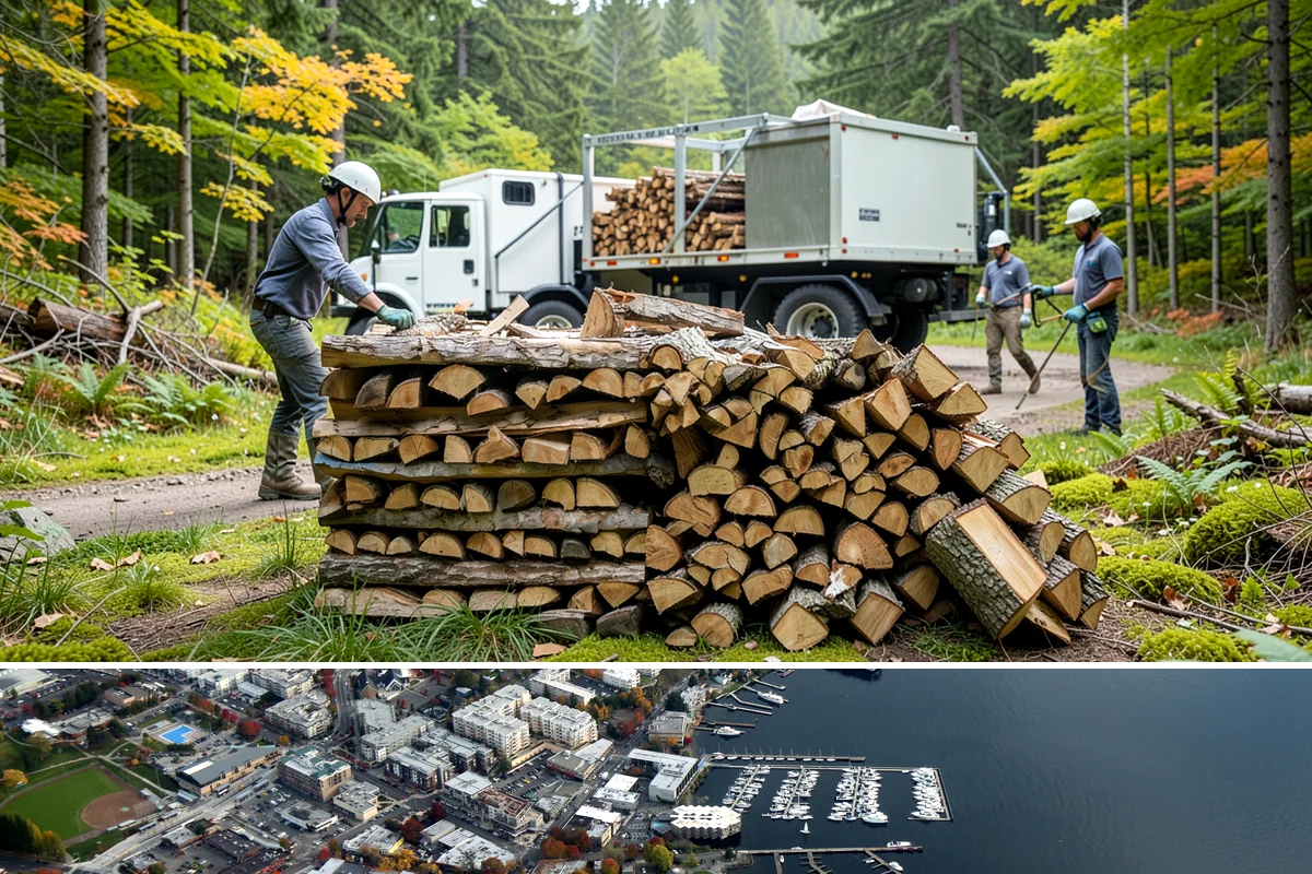 Hotel Firewood in Kirkland, King County, WA - Boost supply for the fall and winter months when lobby and patio fires run daily.