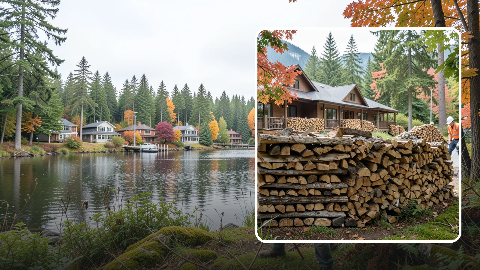 Hotel Firewood in La Conner, Skagit County, WA - We keep Pacific Northwest hotels stocked with seasoned firewood for lobby fireplaces, patios, and guest fire features.