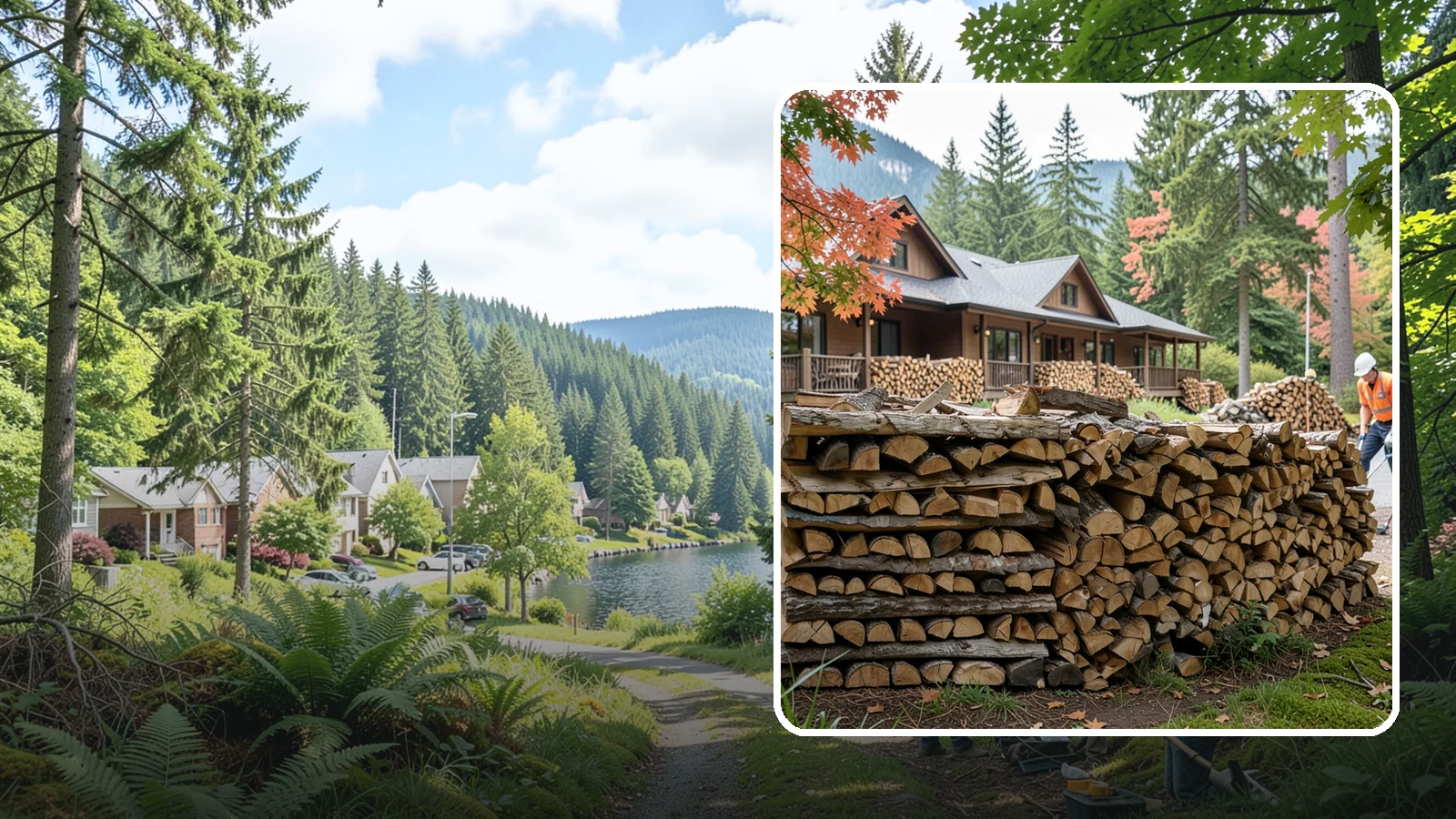 Hotel Firewood in Lake Forest Park, King County, WA - We keep Pacific Northwest hotels stocked with seasoned firewood for lobby fireplaces, patios, and guest fire features.