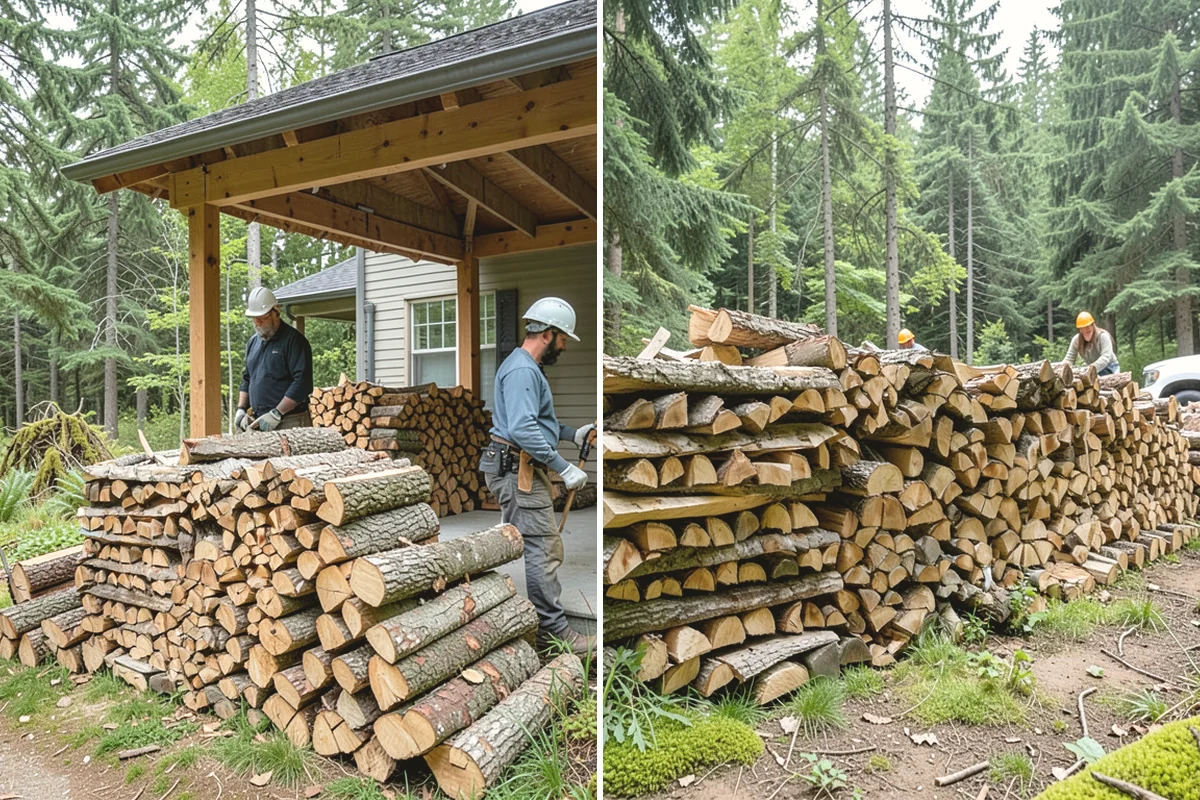 Hotel Firewood in Lake Stevens, Snohomish County, WA - Identify each fireplace and fire feature on-site