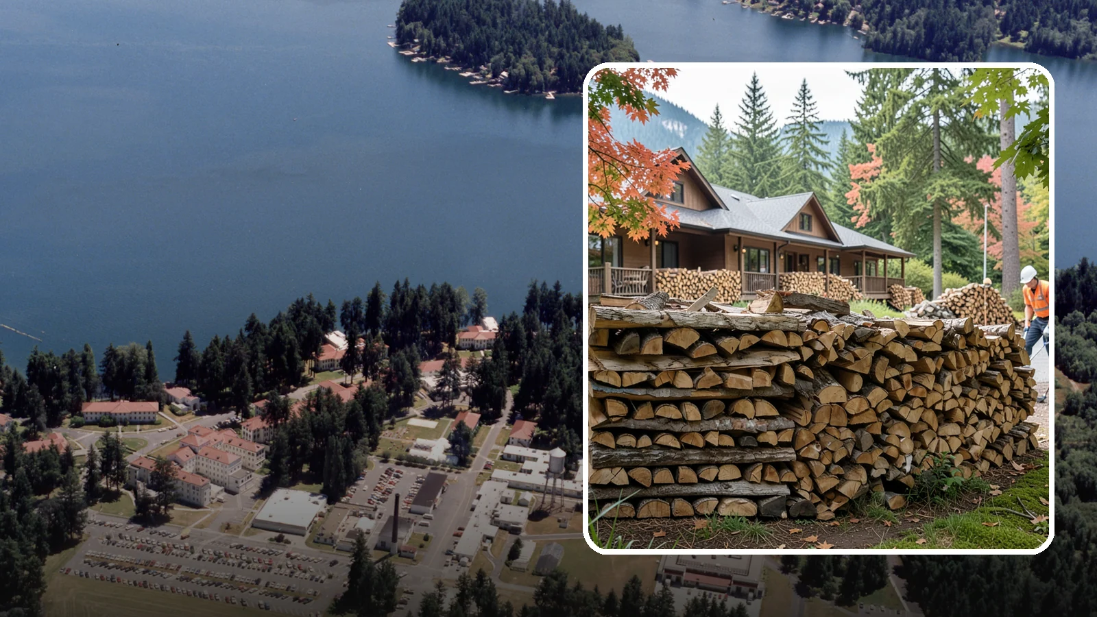 Hotel Firewood in Lakewood, Pierce County, WA - We keep Pacific Northwest hotels stocked with seasoned firewood for lobby fireplaces, patios, and guest fire features.