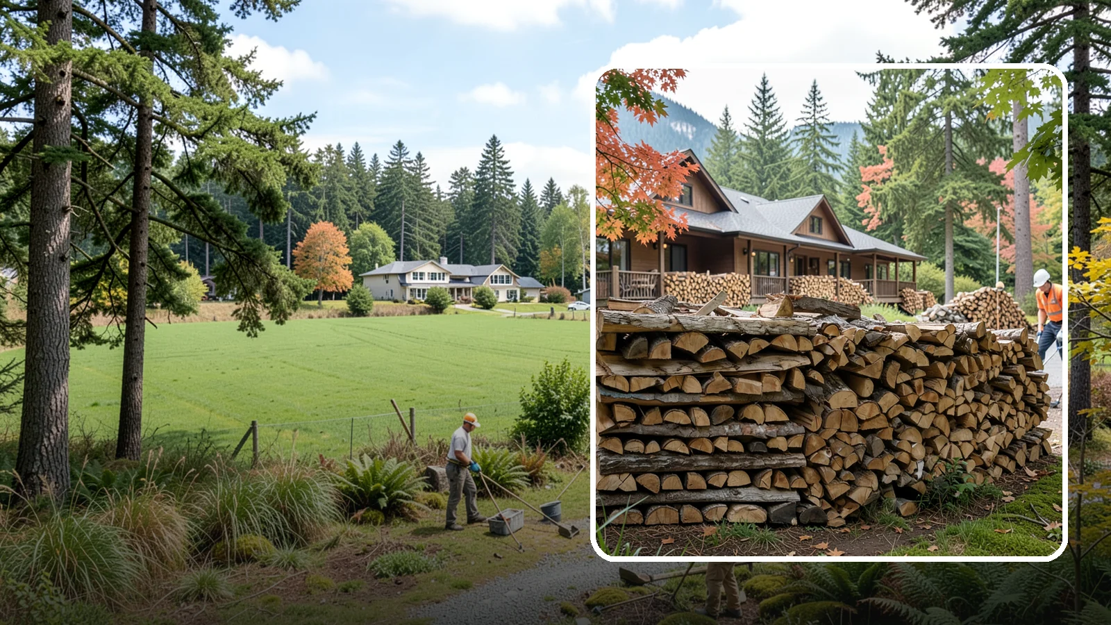 Hotel Firewood in Lyman, WA - We keep Pacific Northwest hotels stocked with seasoned firewood for lobby fireplaces, patios, and guest fire features.