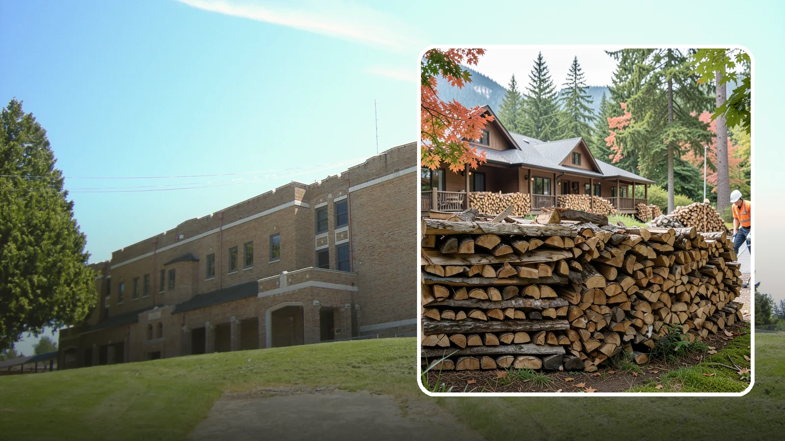 Hotel Firewood in Maple Valley, King County, WA - We keep Pacific Northwest hotels stocked with seasoned firewood for lobby fireplaces, patios, and guest fire features.