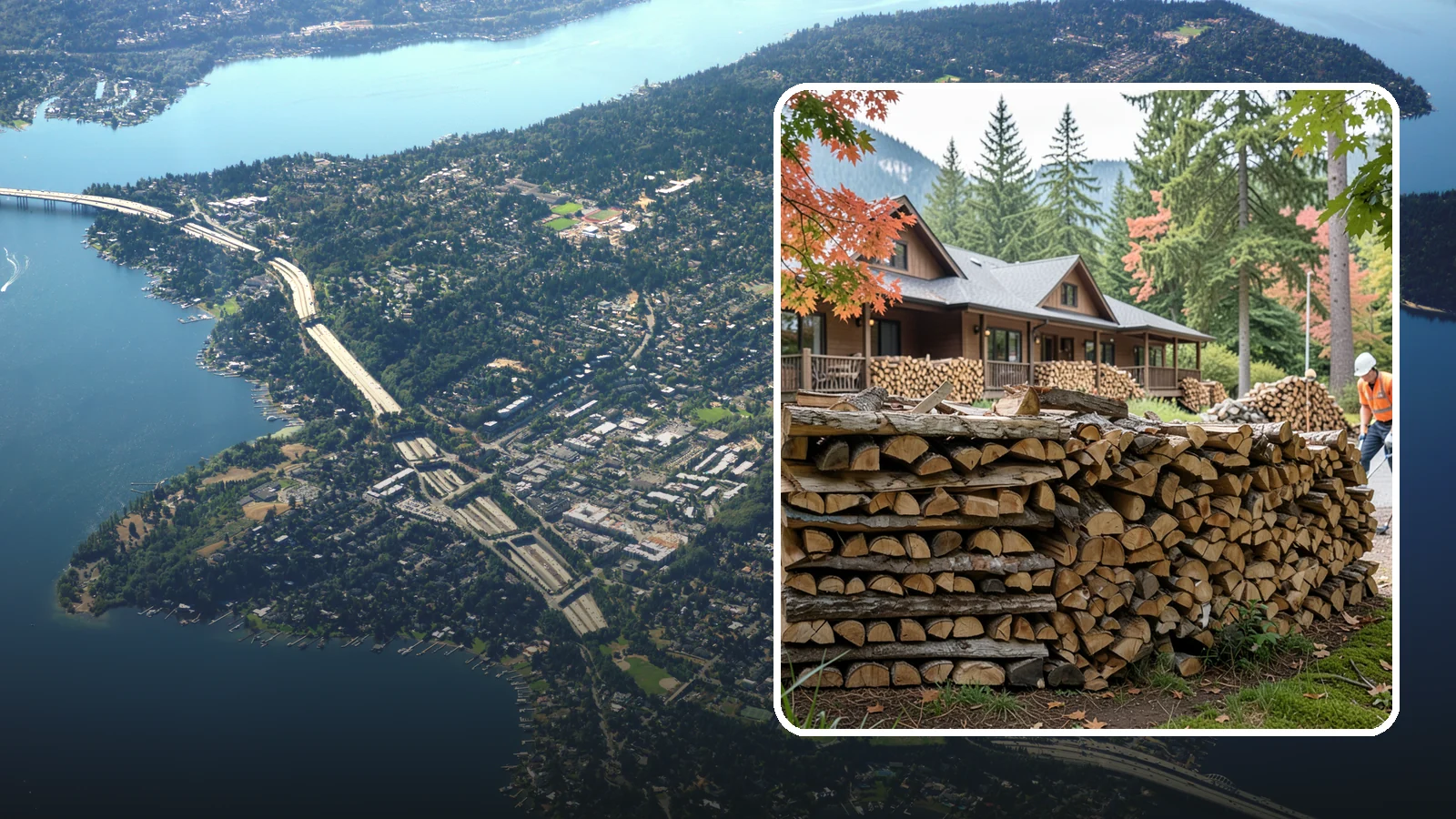 Hotel Firewood in Mercer Island, King County, WA - We keep Pacific Northwest hotels stocked with seasoned firewood for lobby fireplaces, patios, and guest fire features.