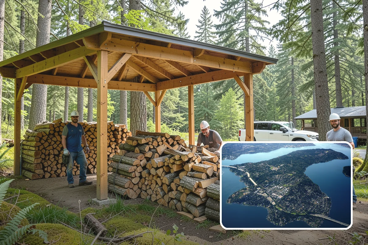 Hotel Firewood in Mercer Island, King County, WA - Dry wood that keeps lobby and patio fires inviting