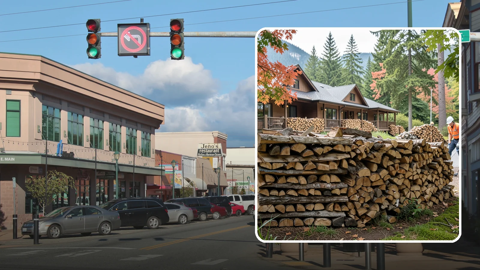 Hotel Firewood in Monroe, Snohomish County, WA - We keep Pacific Northwest hotels stocked with seasoned firewood for lobby fireplaces, patios, and guest fire features.