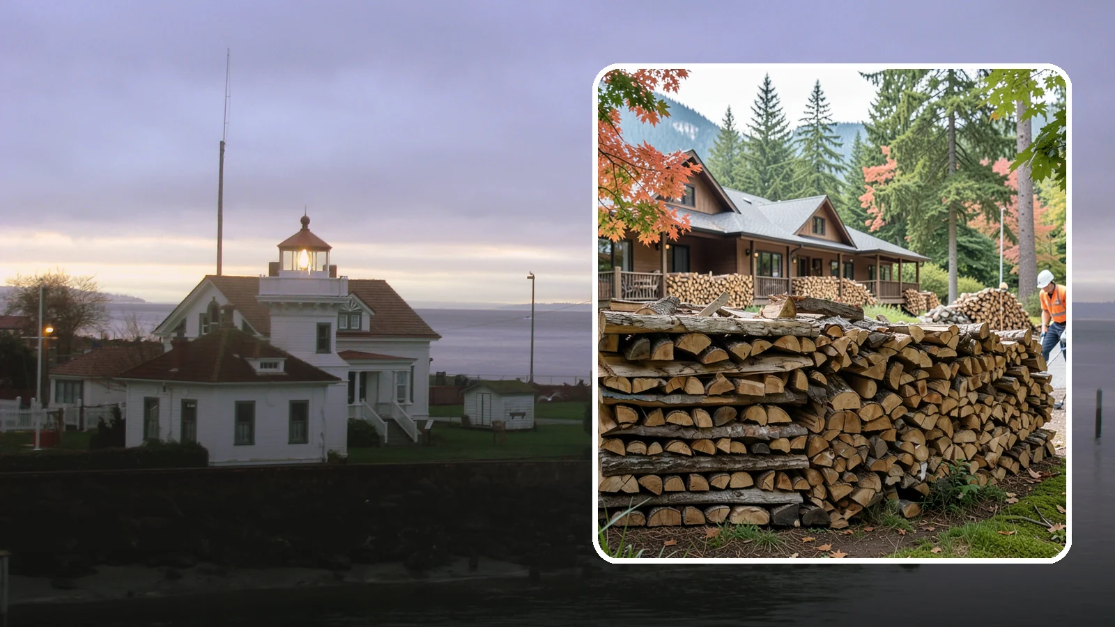 Hotel Firewood in Mukilteo, Snohomish County, WA - We keep Pacific Northwest hotels stocked with seasoned firewood for lobby fireplaces, patios, and guest fire features.