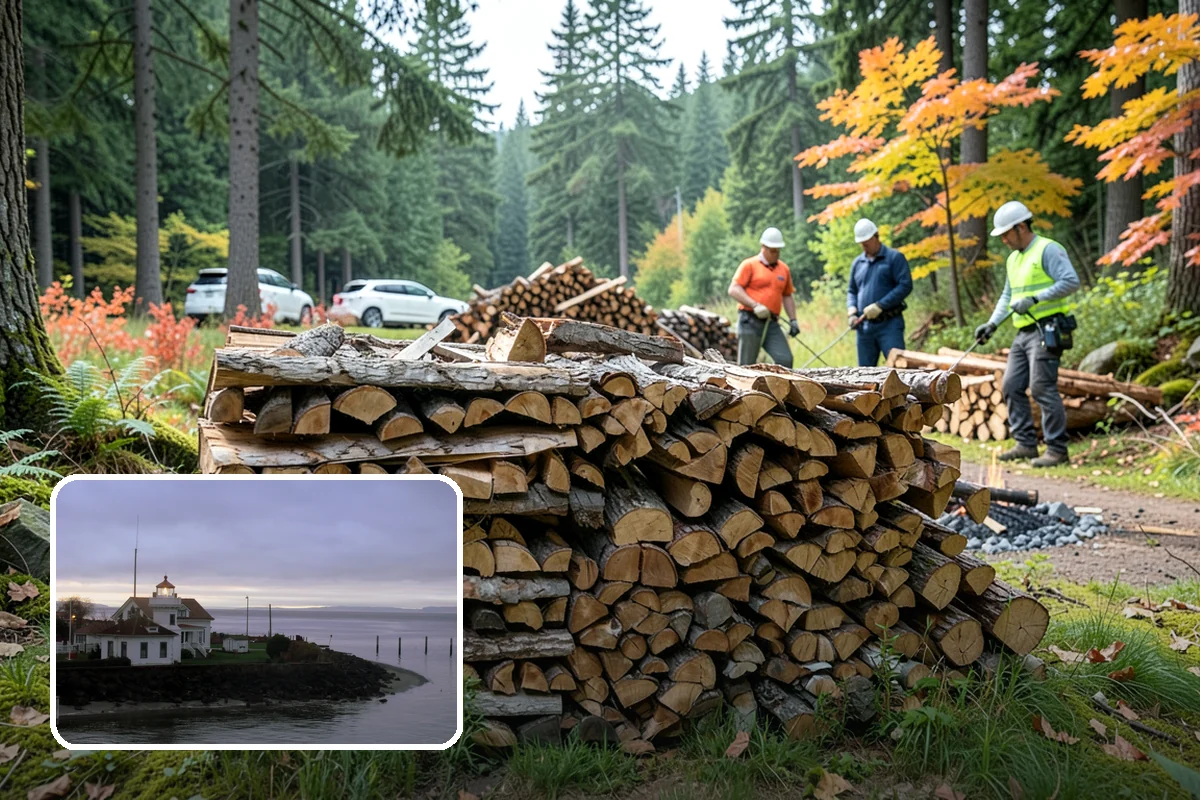 Hotel Firewood in Mukilteo, Snohomish County, WA - Dry wood that keeps lobby and patio fires inviting
