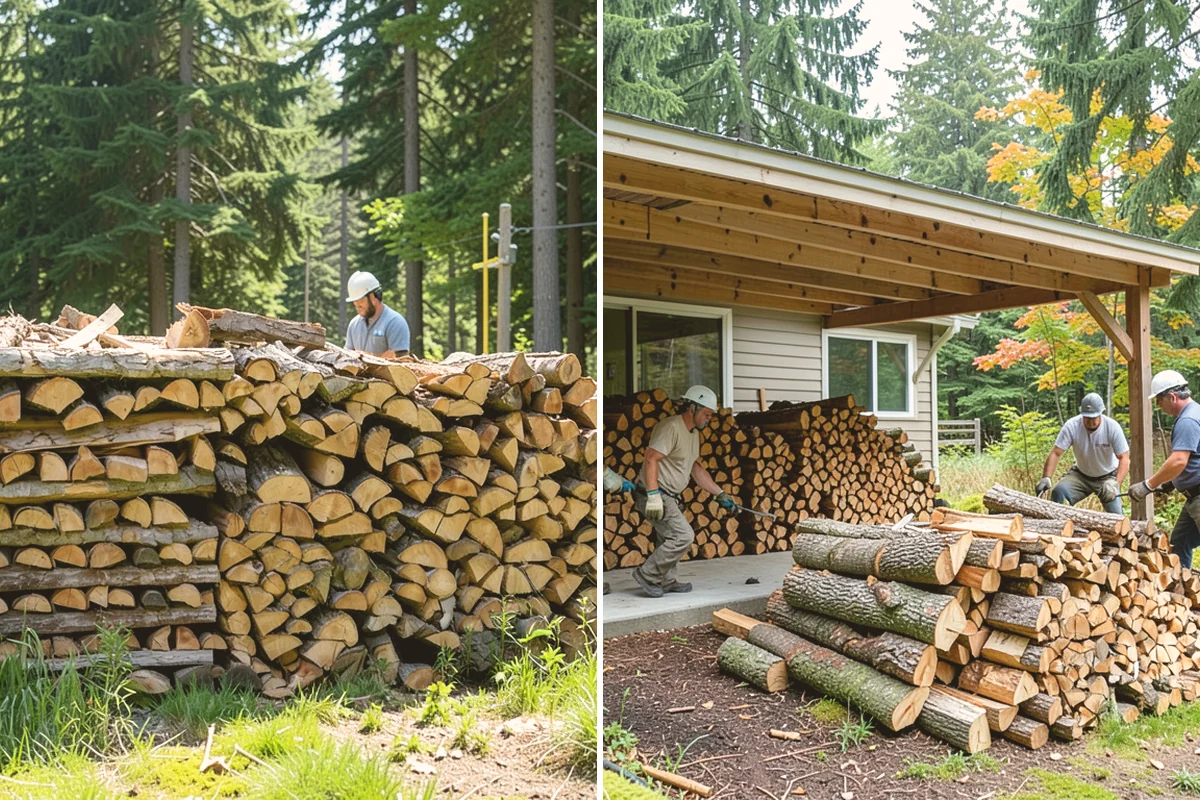 Hotel Firewood in Newcastle, King County, WA - Identify each fireplace and fire feature on-site