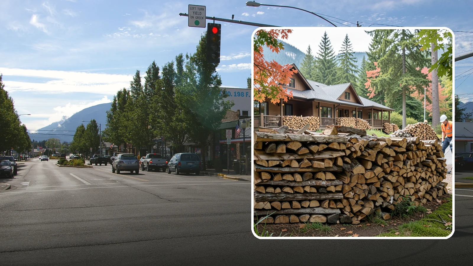 Hotel Firewood in North Bend, King County, WA - We keep Pacific Northwest hotels stocked with seasoned firewood for lobby fireplaces, patios, and guest fire features.