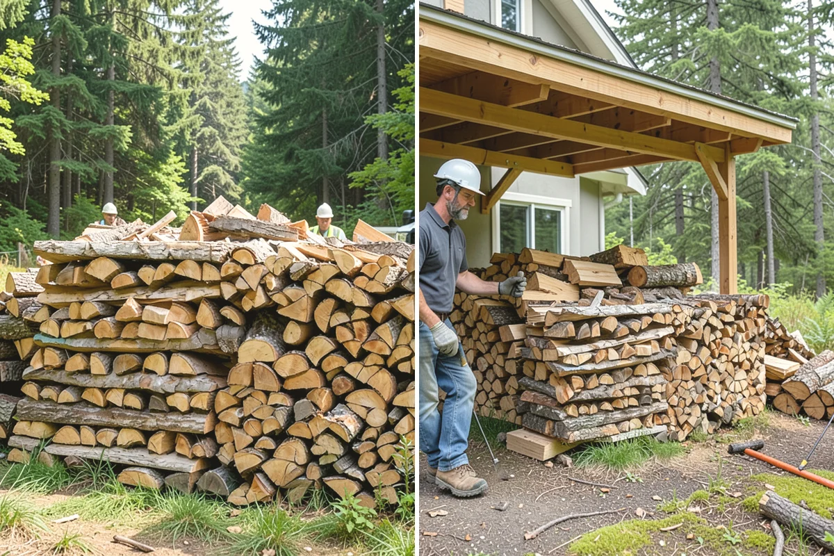 Hotel Firewood in North Bend, King County, WA - Identify each fireplace and fire feature on-site