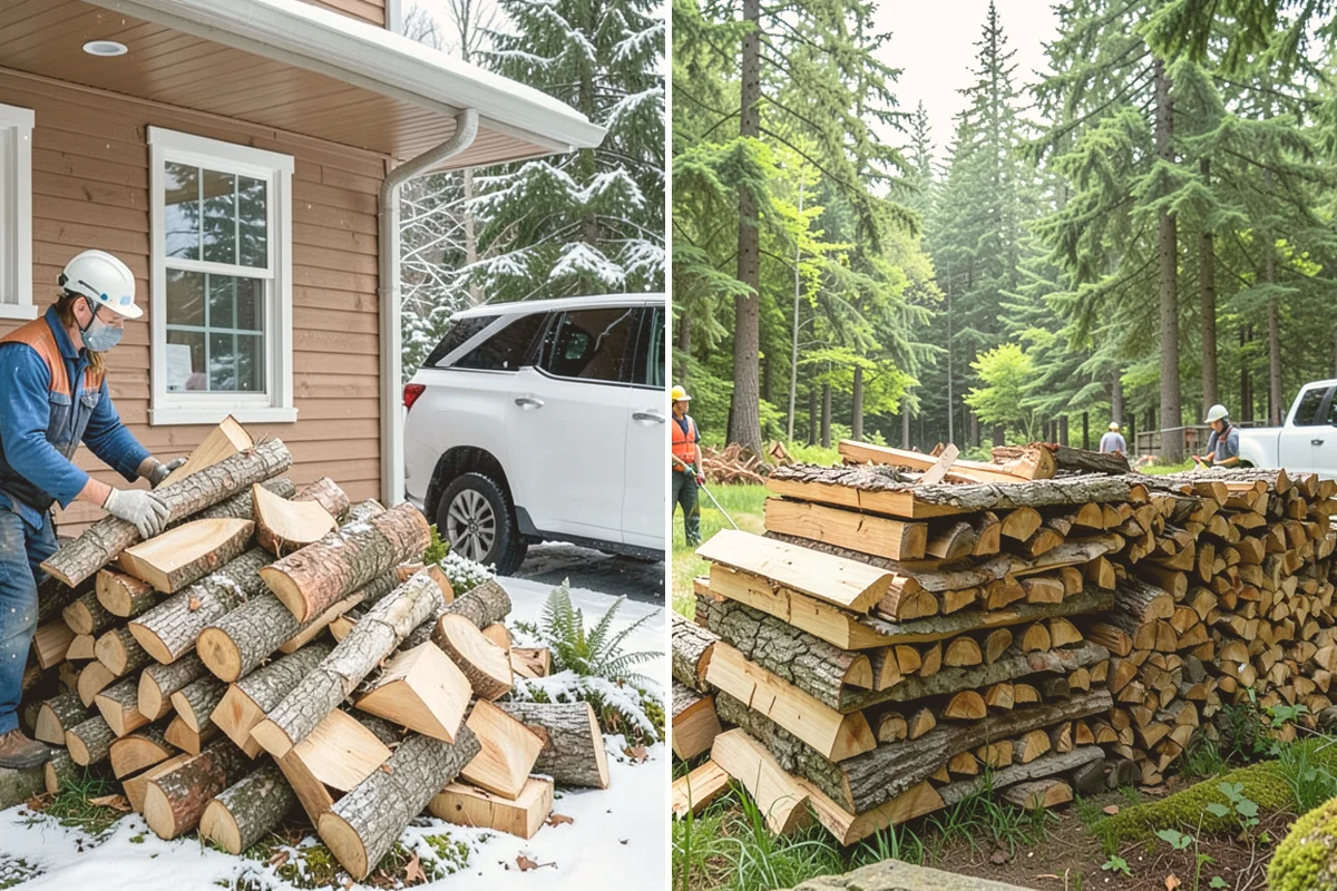 Hotel Firewood in Orting, Pierce County, WA - Identify each fireplace and fire feature on-site
