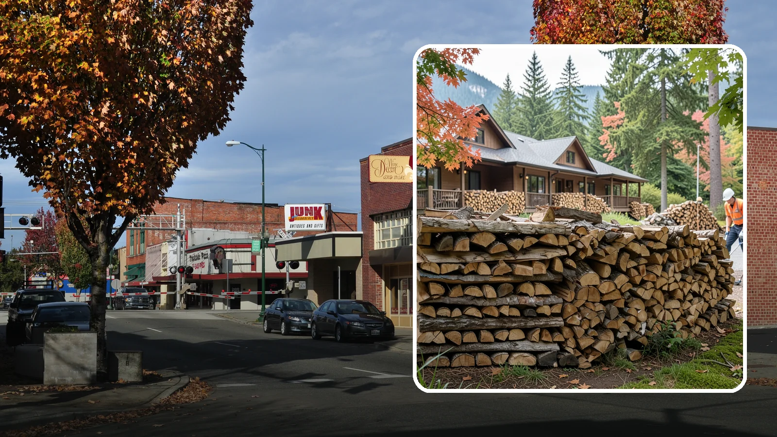 Hotel Firewood in Puyallup, Pierce County, WA - We keep Pacific Northwest hotels stocked with seasoned firewood for lobby fireplaces, patios, and guest fire features.