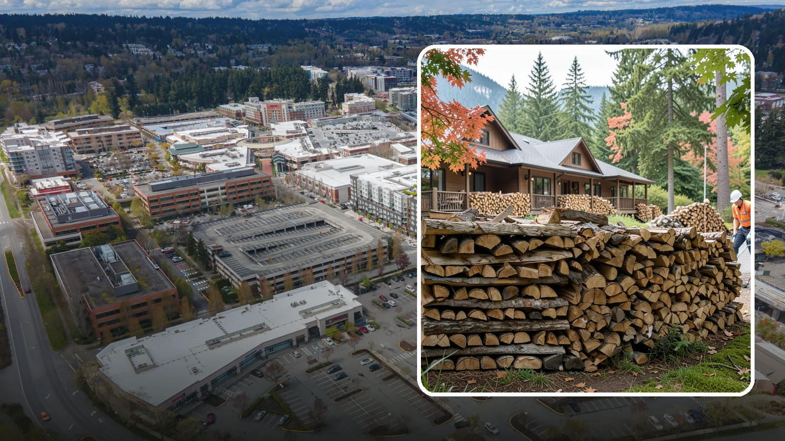 Hotel Firewood in Redmond, King County, WA - We keep Pacific Northwest hotels stocked with seasoned firewood for lobby fireplaces, patios, and guest fire features.