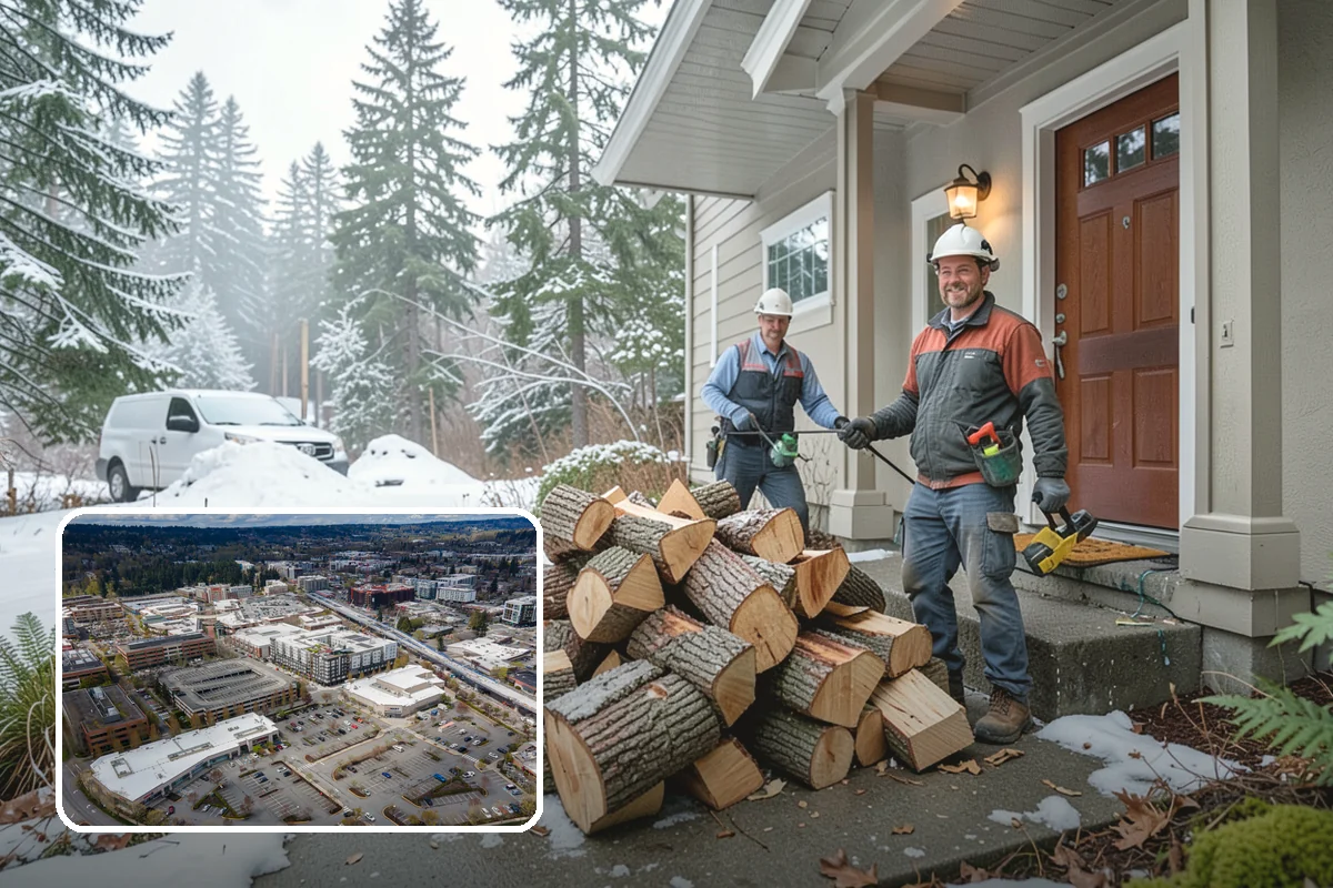 Hotel Firewood in Redmond, King County, WA - Dry wood that keeps lobby and patio fires inviting