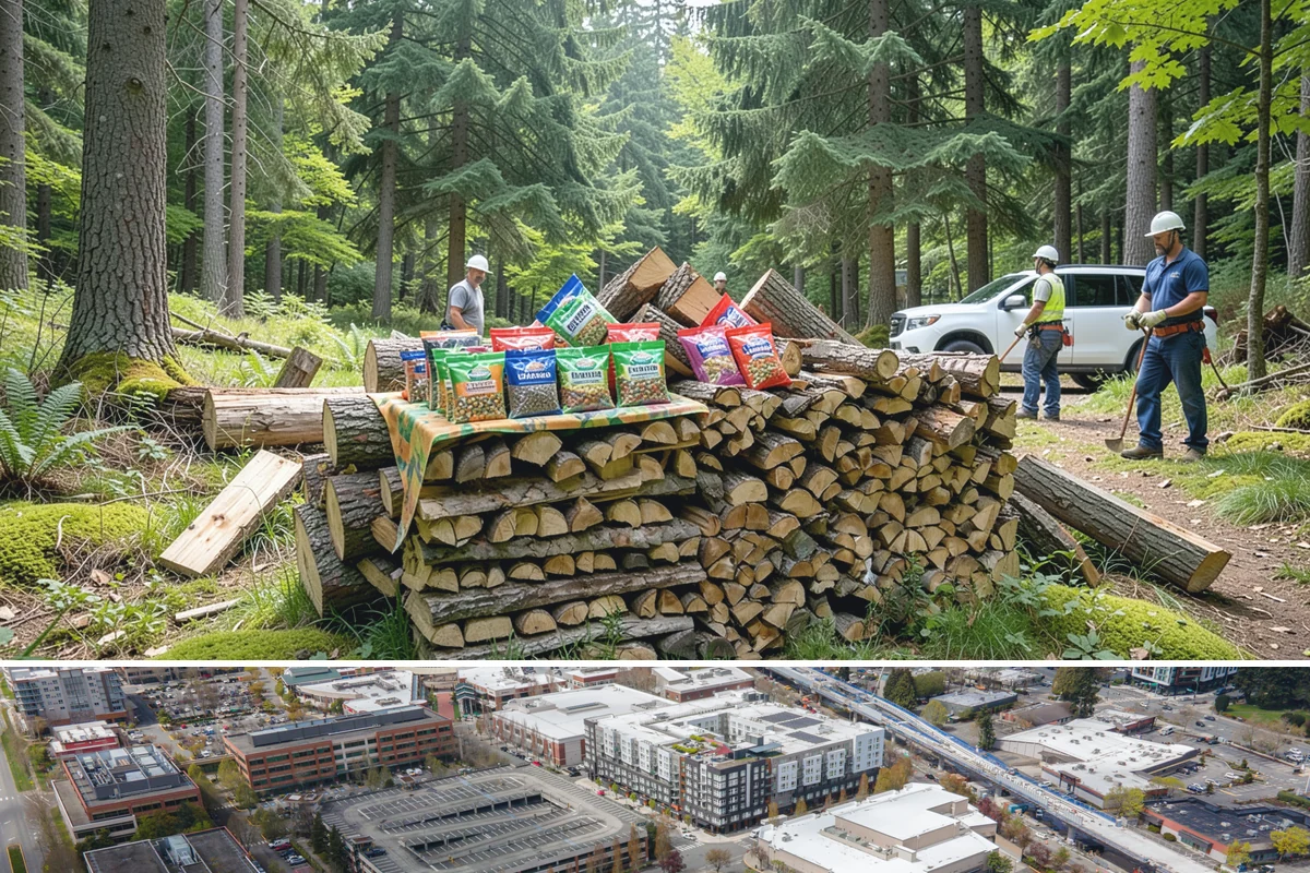 Hotel Firewood in Redmond, King County, WA - Boost supply for the fall and winter months when lobby and patio fires run daily.