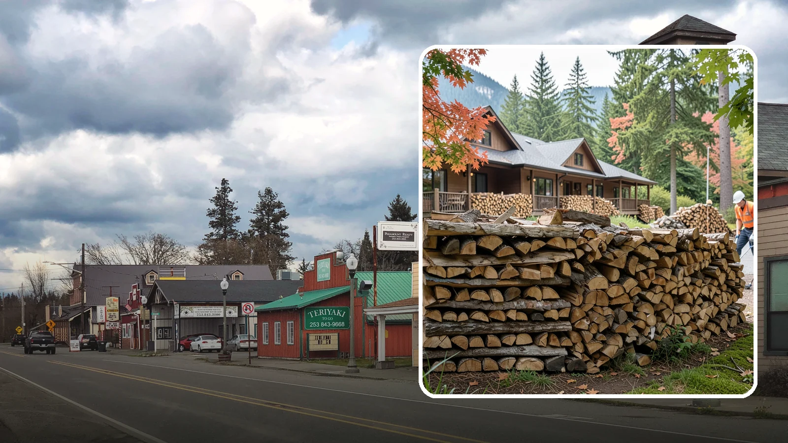 Hotel Firewood in Roy, Pierce County, WA - We keep Pacific Northwest hotels stocked with seasoned firewood for lobby fireplaces, patios, and guest fire features.