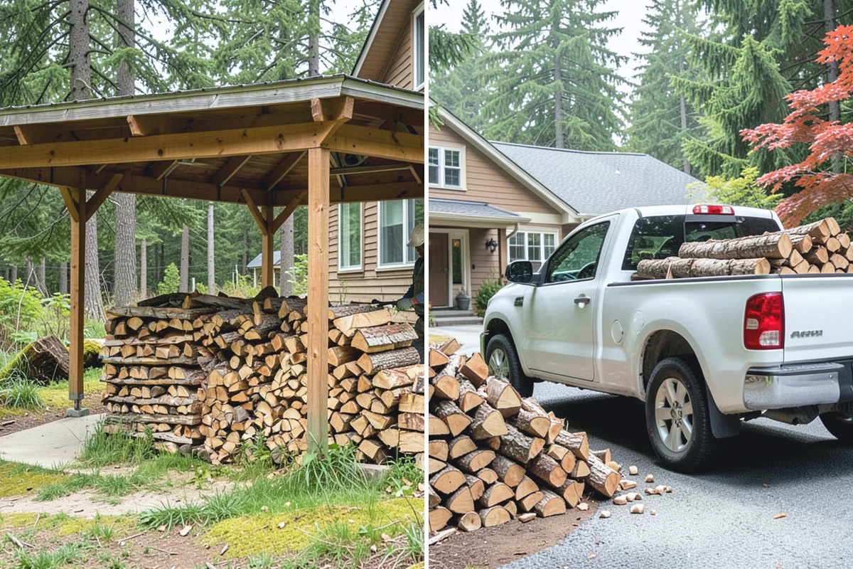 Hotel Firewood in Roy, Pierce County, WA - Identify each fireplace and fire feature on-site