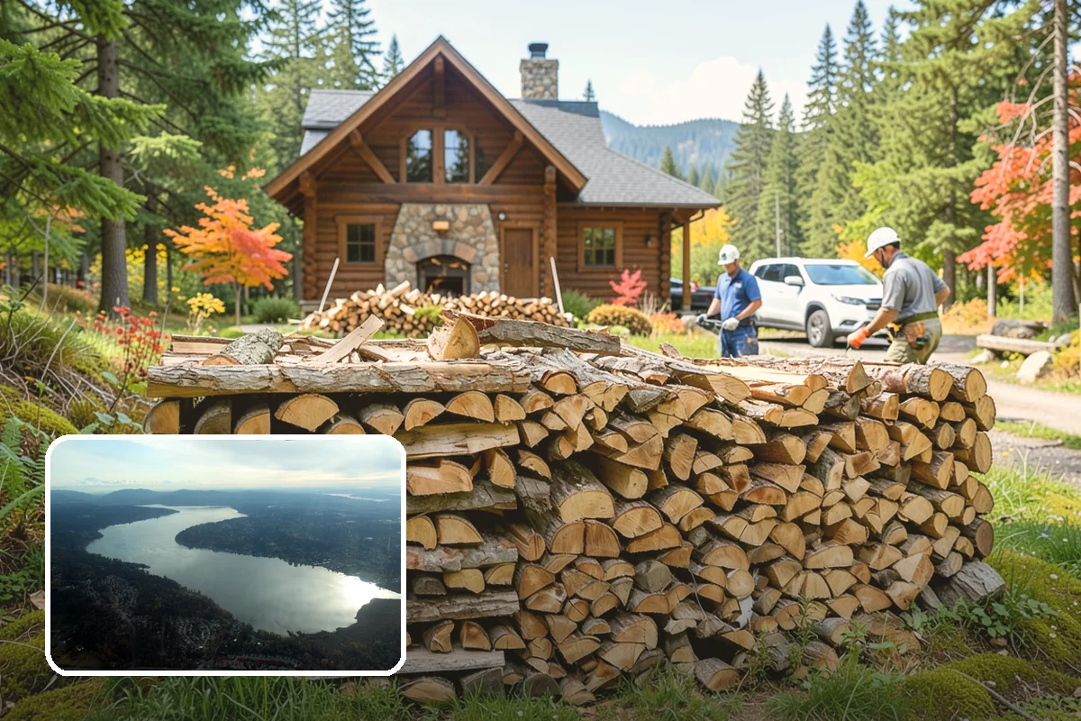 Hotel Firewood in Sammamish, King County, WA - Dry wood that keeps lobby and patio fires inviting