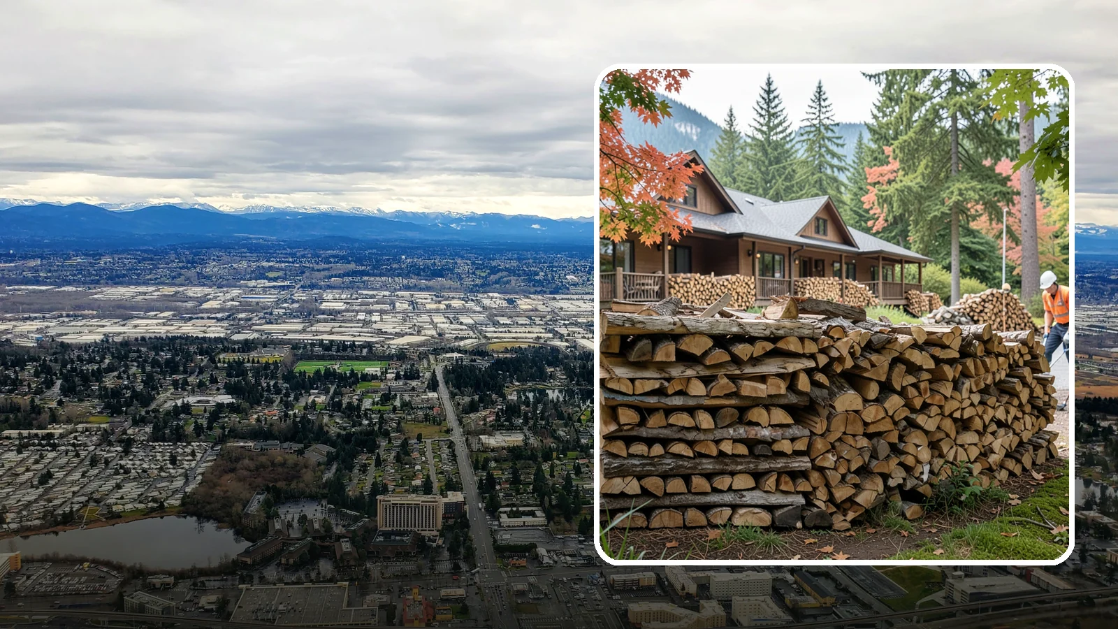 Hotel Firewood in SeaTac, King County, WA - We keep Pacific Northwest hotels stocked with seasoned firewood for lobby fireplaces, patios, and guest fire features.