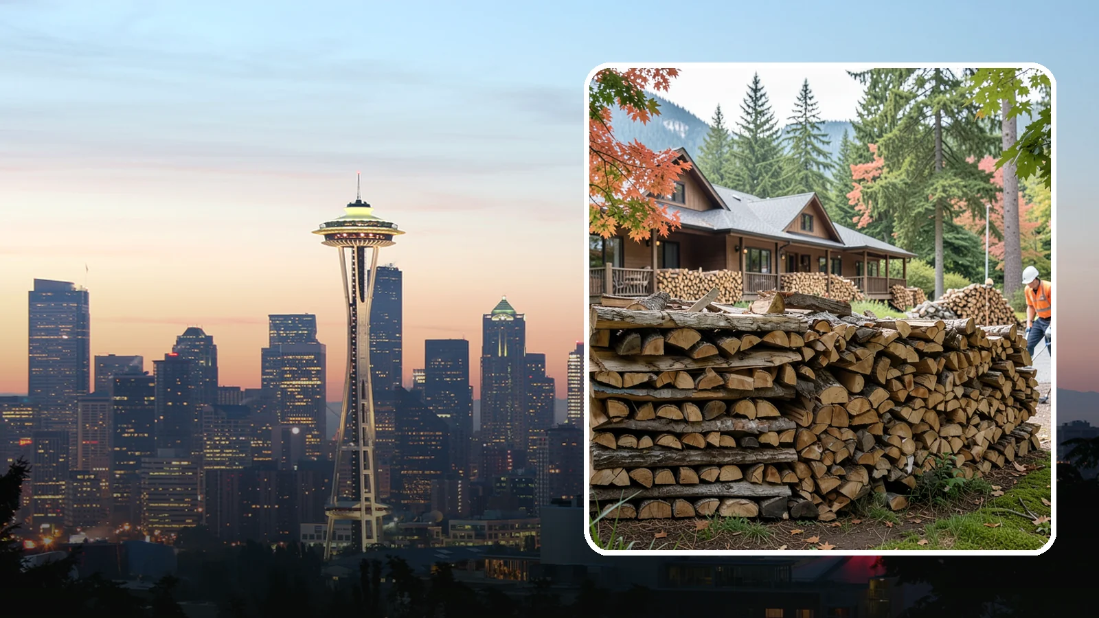 Hotel Firewood in Seattle, King County, WA - We keep Pacific Northwest hotels stocked with seasoned firewood for lobby fireplaces, patios, and guest fire features.