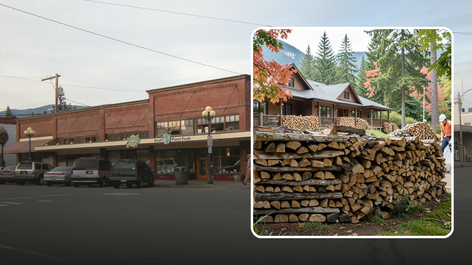 Hotel Firewood in Sedro-Woolley, Skagit County, WA - We keep Pacific Northwest hotels stocked with seasoned firewood for lobby fireplaces, patios, and guest fire features.
