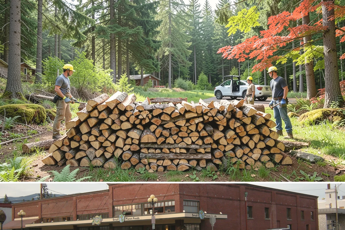 Hotel Firewood in Sedro-Woolley, Skagit County, WA - Boost supply for the fall and winter months when lobby and patio fires run daily.