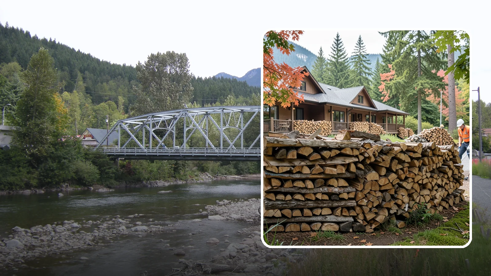 Hotel Firewood in Skykomish, King County, WA - We keep Pacific Northwest hotels stocked with seasoned firewood for lobby fireplaces, patios, and guest fire features.