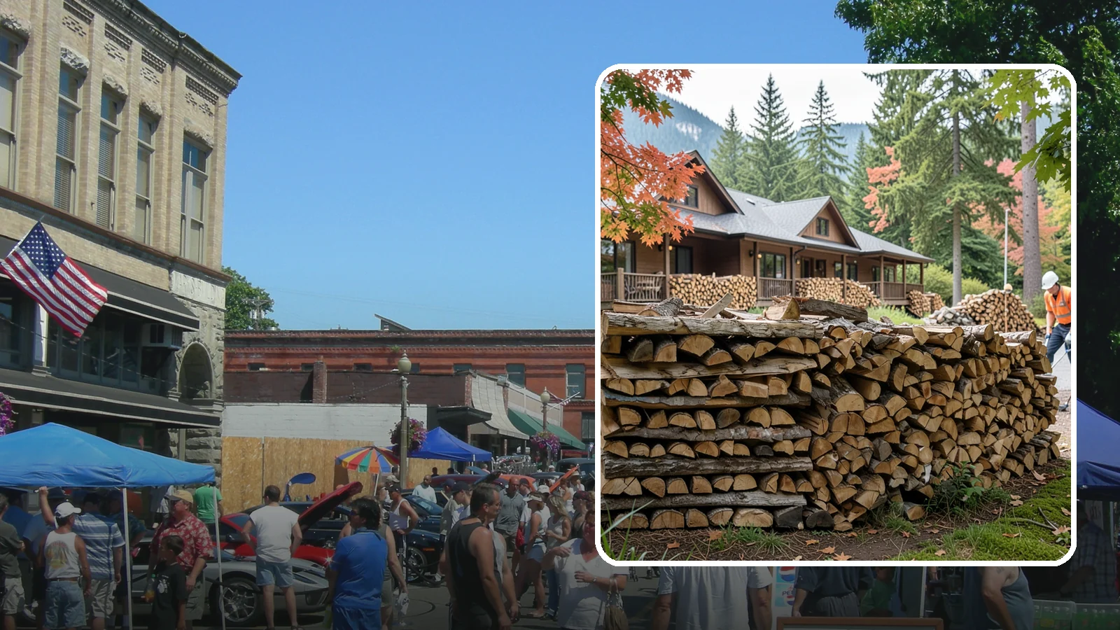 Hotel Firewood in Snohomish, Snohomish County, WA - We keep Pacific Northwest hotels stocked with seasoned firewood for lobby fireplaces, patios, and guest fire features.
