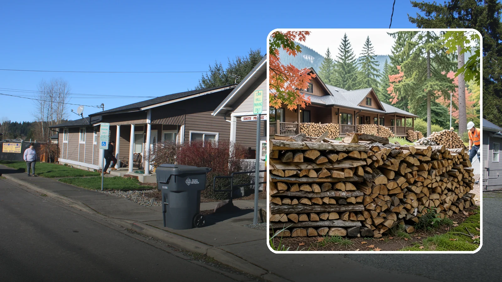 Hotel Firewood in South Prairie, Pierce County, WA - We keep Pacific Northwest hotels stocked with seasoned firewood for lobby fireplaces, patios, and guest fire features.