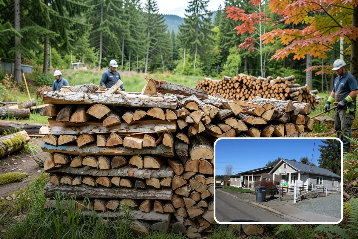 Hotel Firewood in South Prairie, Pierce County, WA - Dry wood that keeps lobby and patio fires inviting