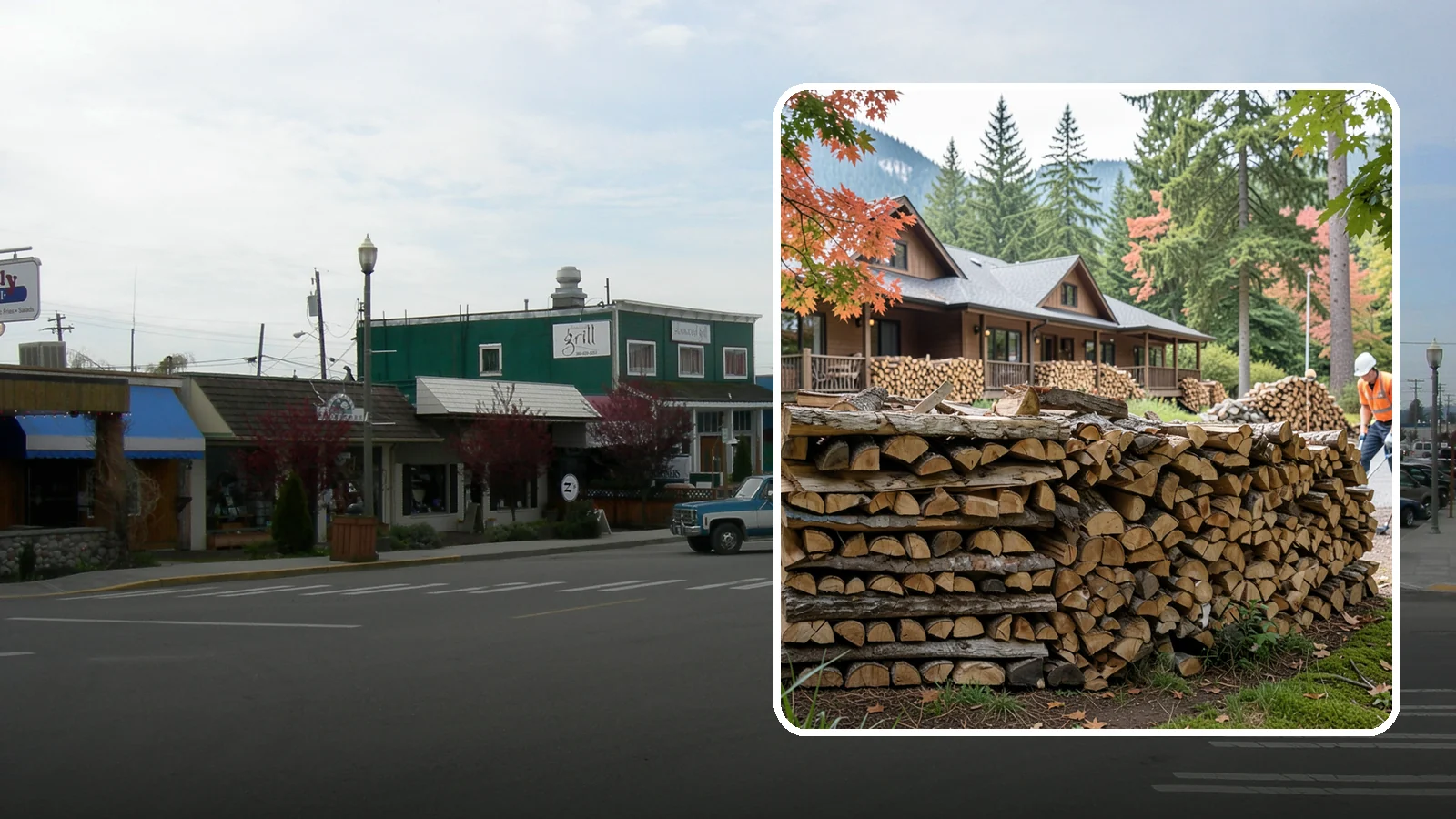 Hotel Firewood in Stanwood, Snohomish County, WA - We keep Pacific Northwest hotels stocked with seasoned firewood for lobby fireplaces, patios, and guest fire features.
