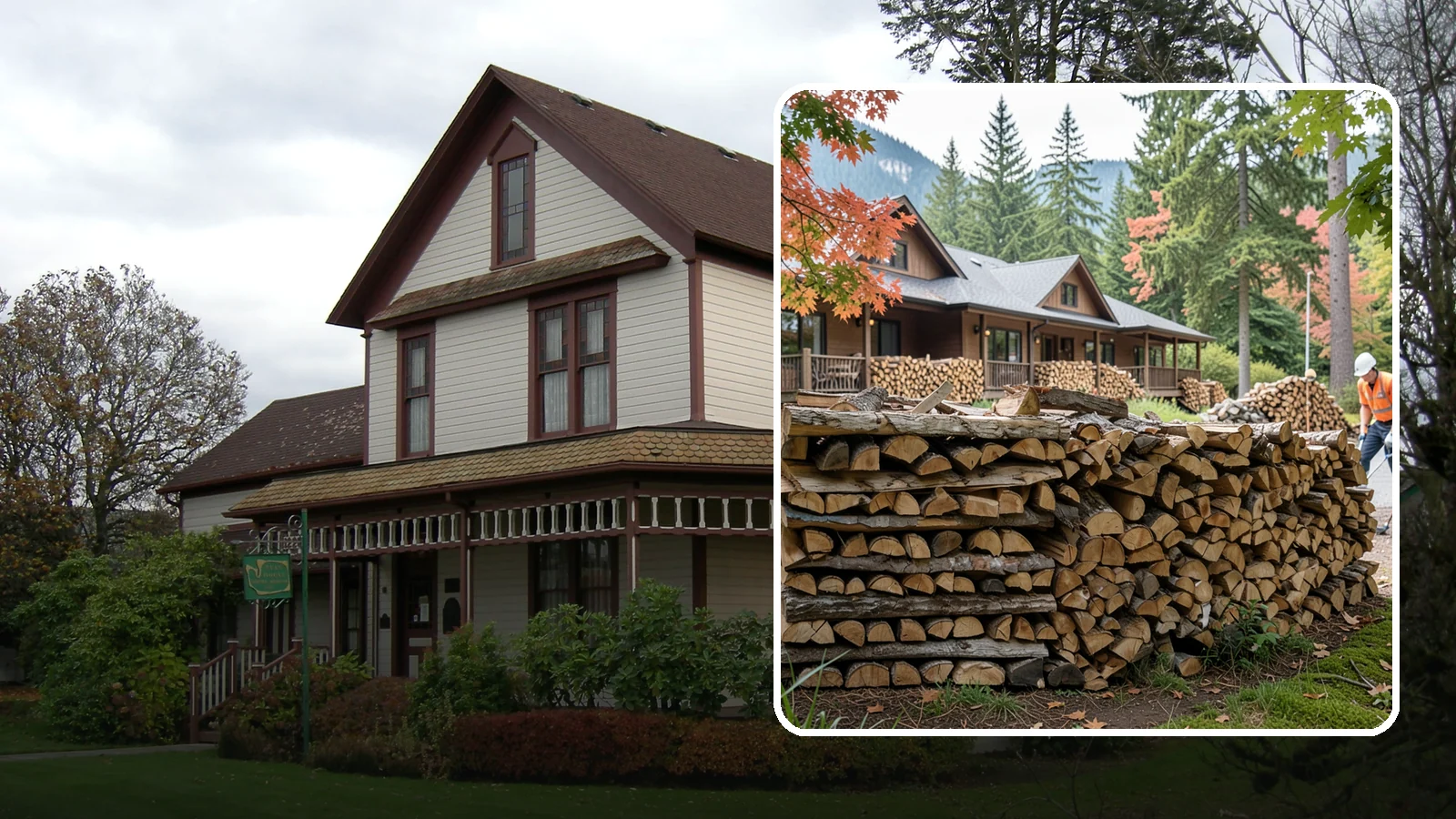 Hotel Firewood in Sumner, Pierce County, WA - We keep Pacific Northwest hotels stocked with seasoned firewood for lobby fireplaces, patios, and guest fire features.