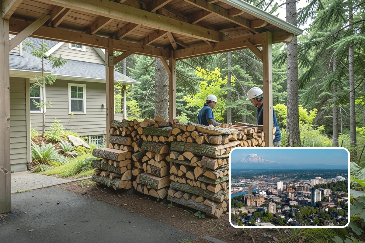 Hotel Firewood in Tacoma, Pierce County, WA - Dry wood that keeps lobby and patio fires inviting