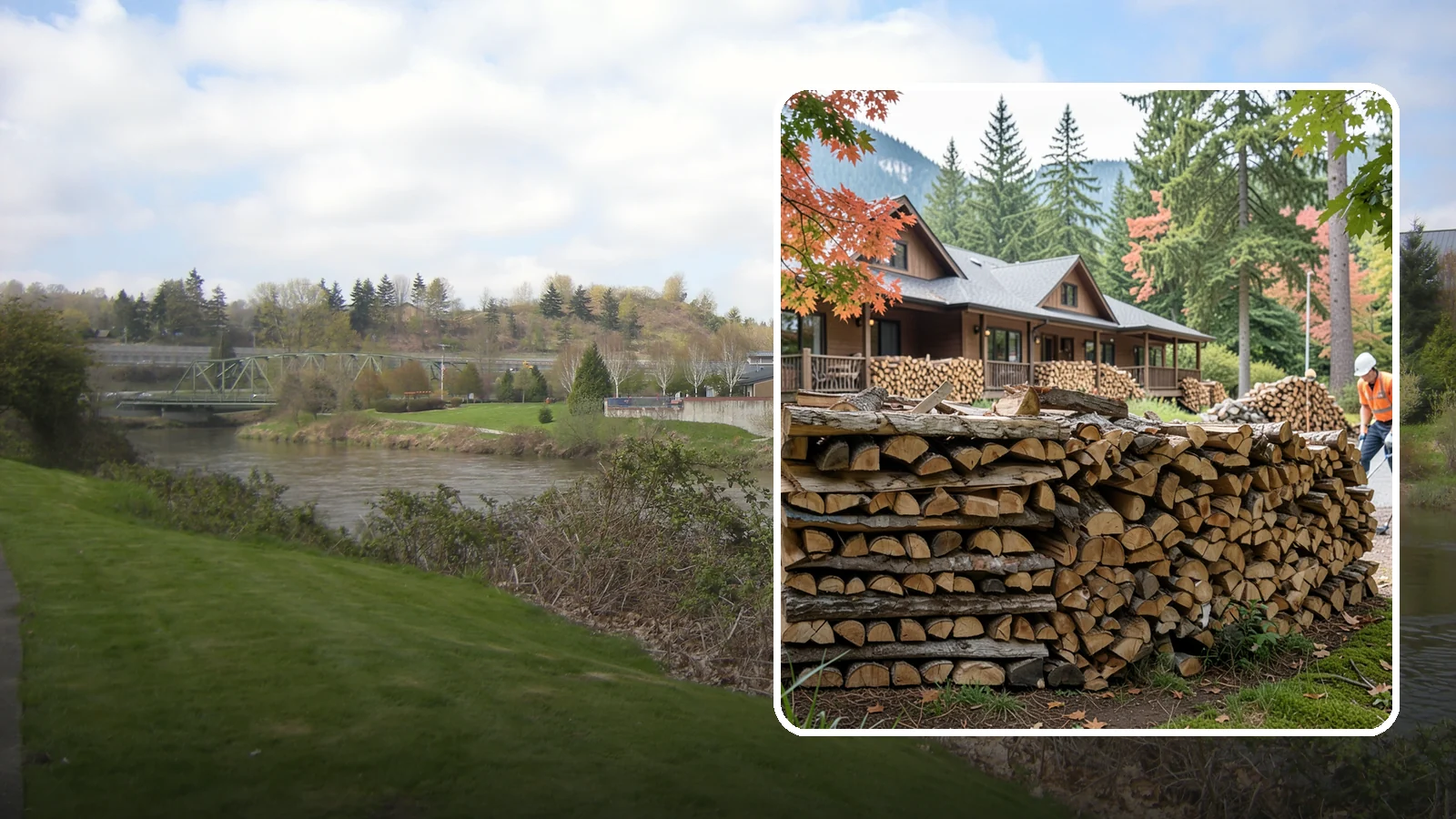 Hotel Firewood in Tukwila, King County, WA - We keep Pacific Northwest hotels stocked with seasoned firewood for lobby fireplaces, patios, and guest fire features.