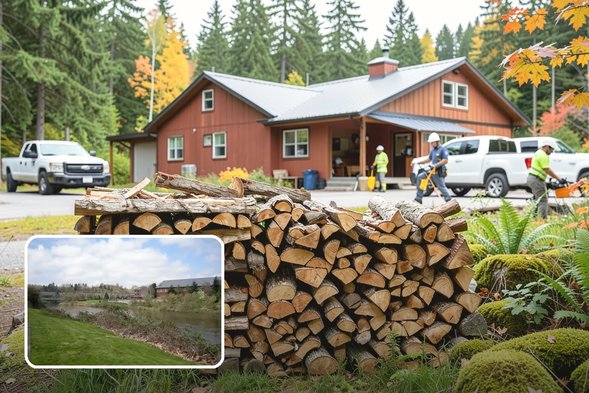Hotel Firewood in Tukwila, King County, WA - Dry wood that keeps lobby and patio fires inviting