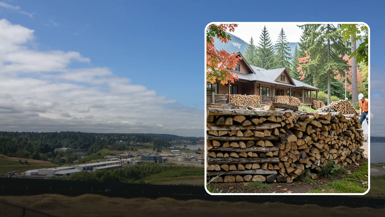 Hotel Firewood in University Place, Pierce County, WA - We keep Pacific Northwest hotels stocked with seasoned firewood for lobby fireplaces, patios, and guest fire features.