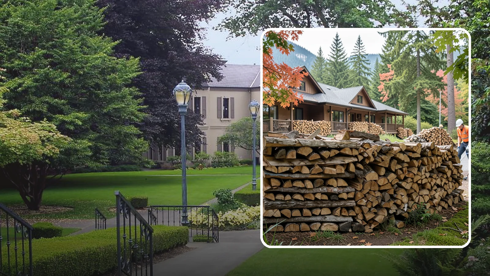 Hotel Firewood in Woodinville, King County, WA - We keep Pacific Northwest hotels stocked with seasoned firewood for lobby fireplaces, patios, and guest fire features.