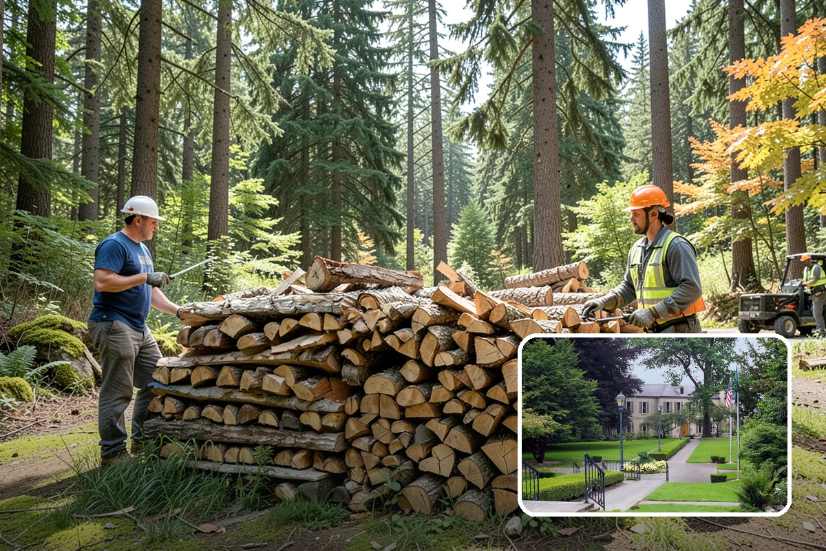 Hotel Firewood in Woodinville, King County, WA - Dry wood that keeps lobby and patio fires inviting