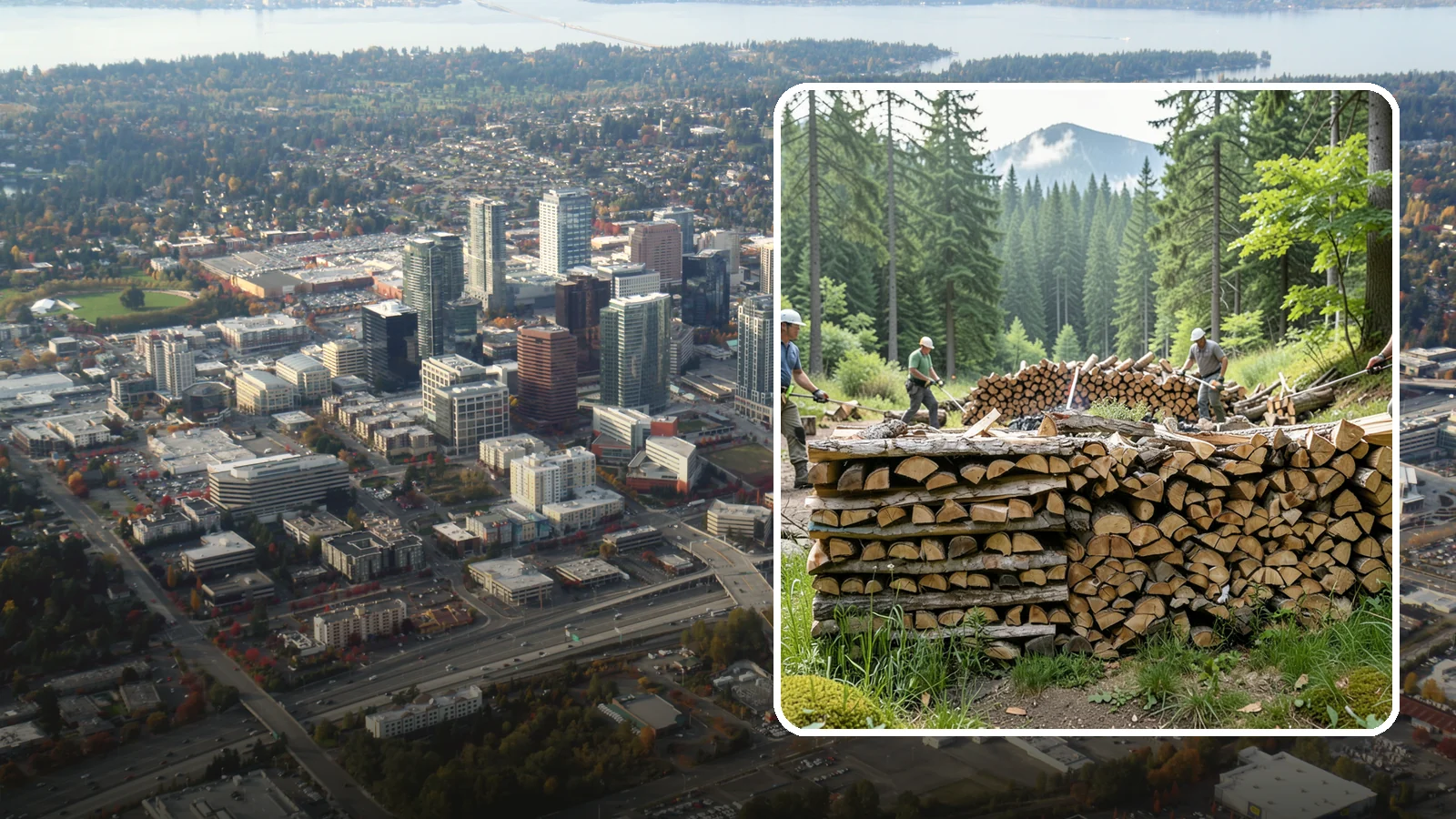 Hunting Camp Firewood in Bellevue, King County, WA - Rugged firewood delivery for hunting camps in remote Pacific Northwest terrain.
