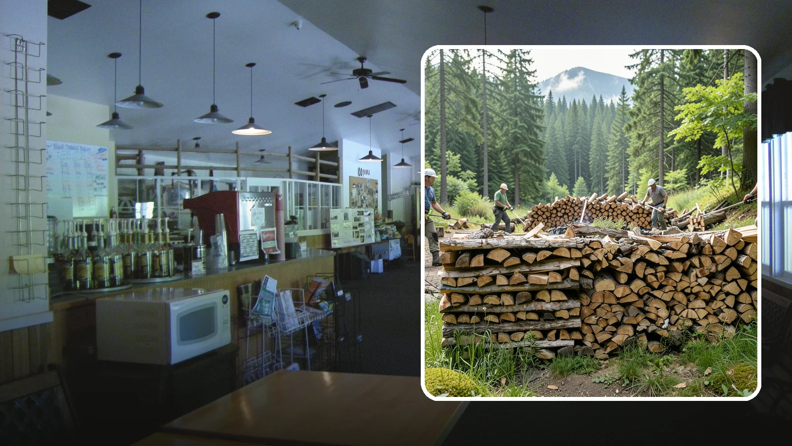 Hunting Camp Firewood in Black Diamond, King County, WA - Rugged firewood delivery for hunting camps in remote Pacific Northwest terrain.