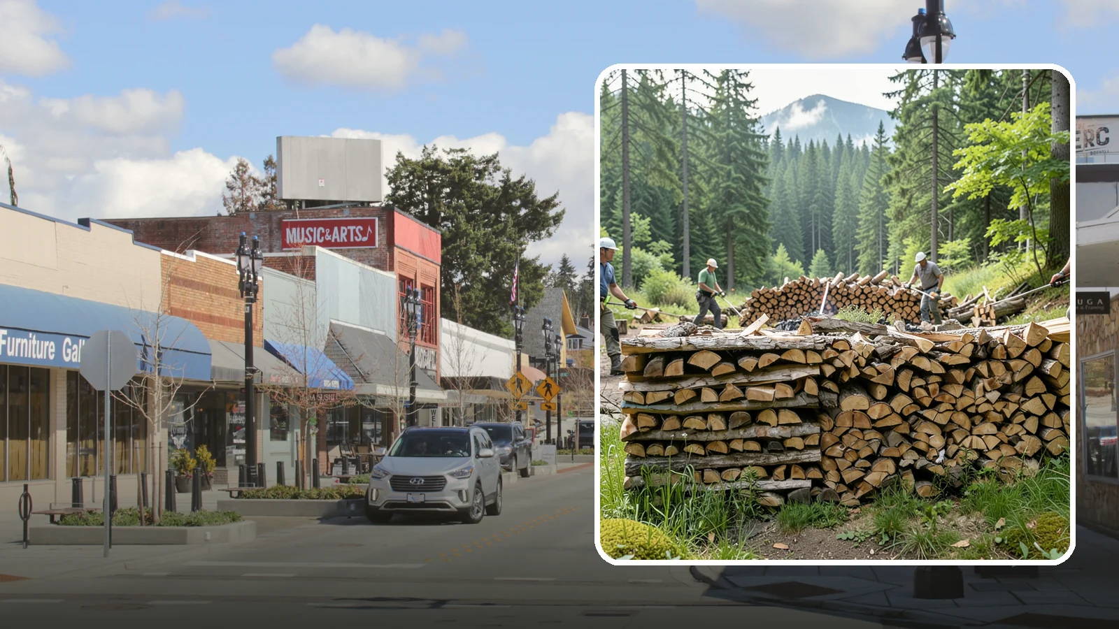 Hunting Camp Firewood in Bothell, King County, WA - Rugged firewood delivery for hunting camps in remote Pacific Northwest terrain.