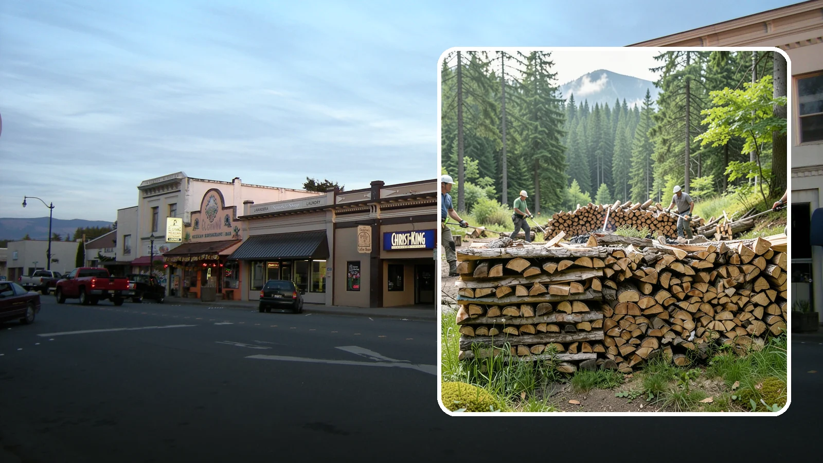 Hunting Camp Firewood in Burlington, Skagit County, WA - Rugged firewood delivery for hunting camps in remote Pacific Northwest terrain.