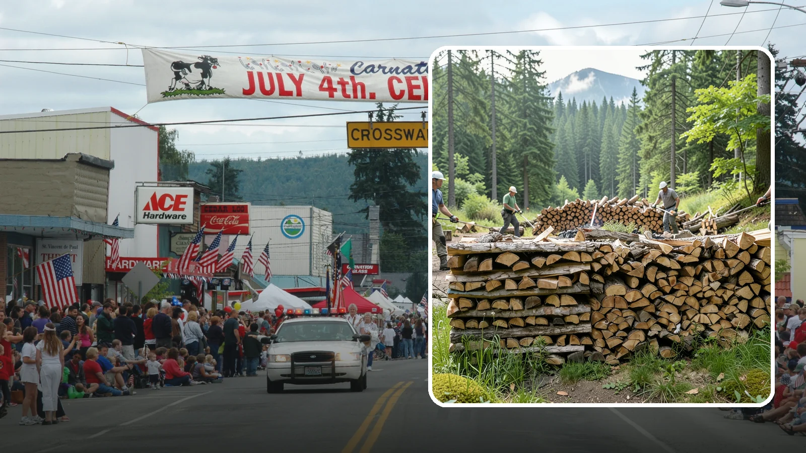 Hunting Camp Firewood in Carnation, King County, WA - Rugged firewood delivery for hunting camps in remote Pacific Northwest terrain.