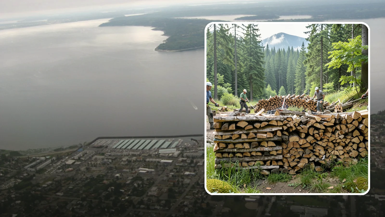 Hunting Camp Firewood in Des Moines, King County, WA - Rugged firewood delivery for hunting camps in remote Pacific Northwest terrain.