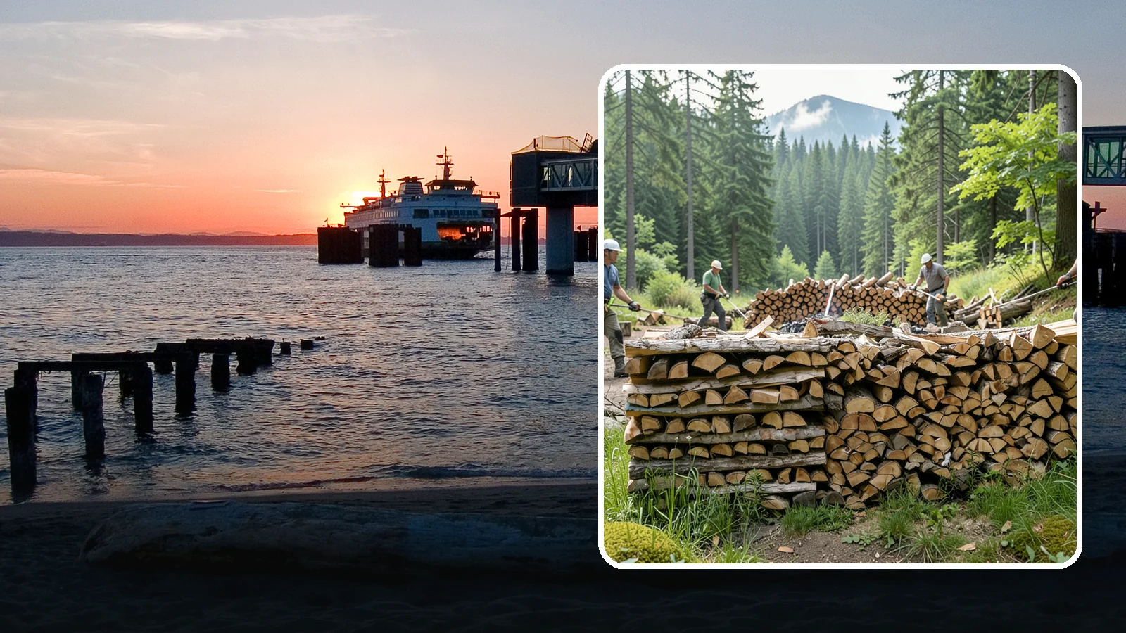 Hunting Camp Firewood in Edmonds, Snohomish County, WA - Rugged firewood delivery for hunting camps in remote Pacific Northwest terrain.