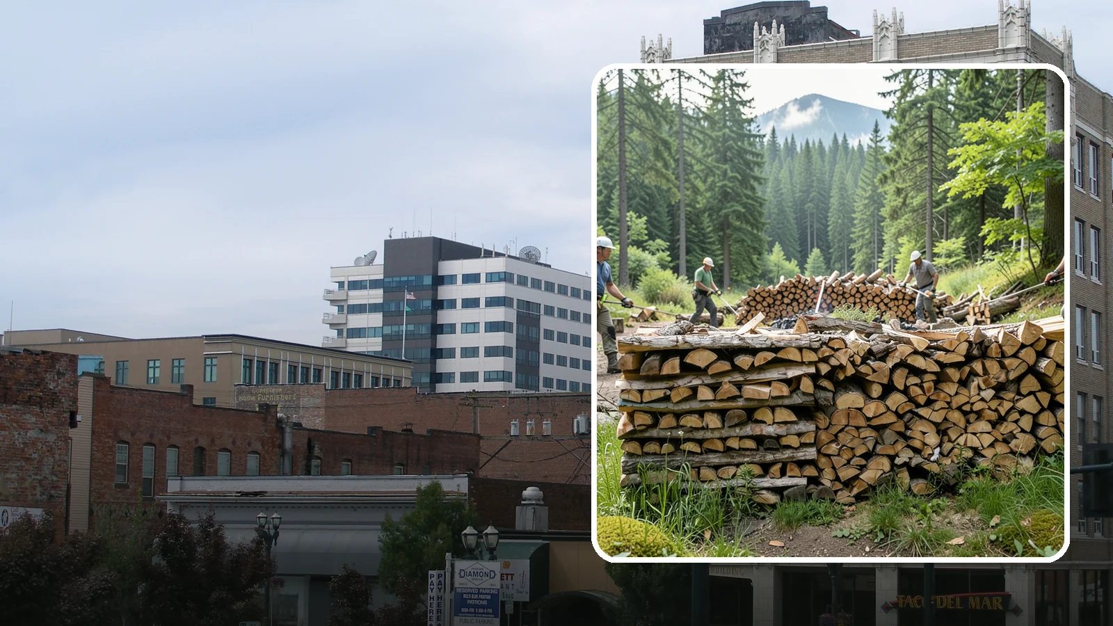Hunting Camp Firewood in Everett, Snohomish County, WA - Rugged firewood delivery for hunting camps in remote Pacific Northwest terrain.